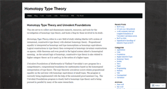 Desktop Screenshot of homotopytypetheory.org