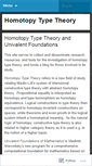 Mobile Screenshot of homotopytypetheory.org