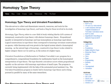 Tablet Screenshot of homotopytypetheory.org